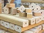 Pressed wood blocks for pallets