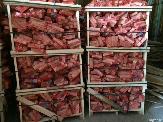 Сухие дрова (бруски ясень 45х55х185 мм) в сетках