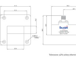 WR90 Waveguide to Coaxial Adapter